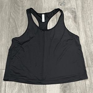 Athleta crop black muscle tank- XXS